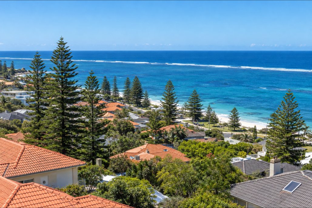 Cottesloe Beach and its Norfolk pines, Perth